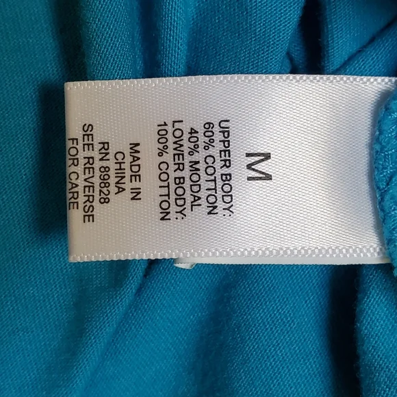 LOGO by Lori Goldstein Blue 3/4 Sleeve Tunic Size M - Picture 4 of 4